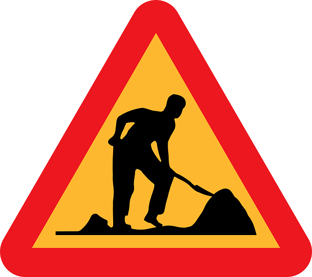 Panneau de signalisation de travaux